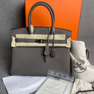 Birkin 30 in Etain Togo w/ receipt, box